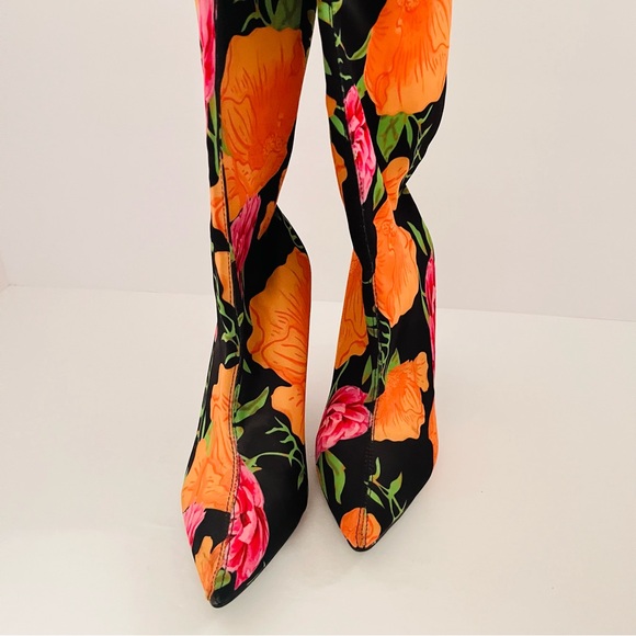 Anne Michelle Floral Boots Size US 8 / EU 38 - Picture 3 of 5